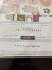 CLOSE TO MY HEART Days To Cherish , My Stickease Adhesive Sticker Sheets CTMH
