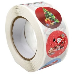 🎄 500 Christmas Holiday Stickers Roll 1″ Festive Labels for small business 🎁