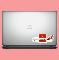 Vinyl Sticker 3X QANTAS 747 PLANE JUMBO AUSTRALIA AIRPORT SPOTTER GIFT