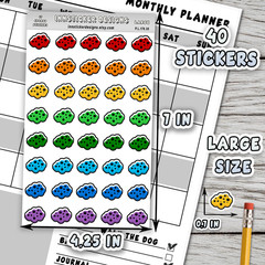 Sponge Stickers, Mini Icon Reminder Planner stickers, Journals, Scrapbooks