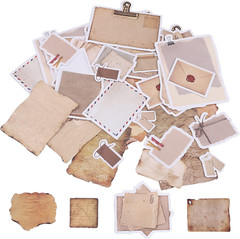 Vintage Scrapbook Paper Stickers, 90 Pcs Antique Looking Aged Paper Classic Old