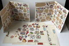1984 SCHOLASTIC vintage sticker sheets (4) LARGE Christmas theme John O’Brien