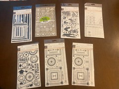 Basic Grey Rub On Transfers Lot Of 7 Pkgs New Scrapbooking Crafting