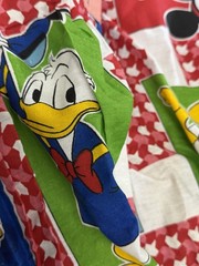 Vintage Mickey And Friends Curtain Approximately 40×80 One Side Only