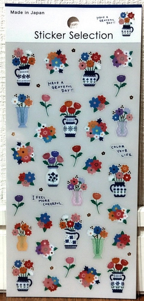 GAIA Kawaii Flower Vase PET Sticker Selection Bouquet Gift 2025 MADE IN JAPAN