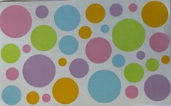 POLKA-DOT Sticker Sheet(29pcs) Pastel•Confetti•Rainbow•Card Making•Scrapbooking•