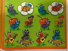 3 Sheets VINTAGE AGC, Inc FROGS and ANTS Picnic Relaxing Summer Activity’s