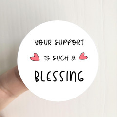 120Pcs ‘Your Support Is Such a Blessing’ Stickers Express Gratitude Effortlessly