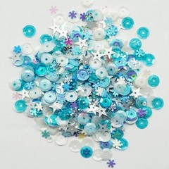 Buttons Galore Assorted WINTER Theme Buttons And Embellishments 6 pc