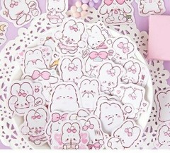 Kawaii Pink Stickers Cute Harajuku Magical Girl Sailor Moon Pastel Bunny Usagi