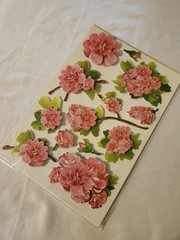 Greenbrier International Dimensional Flower Scrapbook Stickers