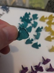 62pc Vintage Plastic Angel Fish Flatback Craft Shaker Card Scrapbook Charms Lot