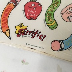 Vintage Hallmark School Teacher Reward Stickers Super Great Job 1983 1984 Lot