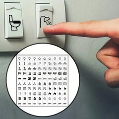 Waterproof Light Switchs Labels Sticker Transparent Household Light Switchs