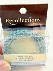 RECOLLECTIONS SCRAPBOOKING MESH ON A ROLL / BLUE / 18 INCHES