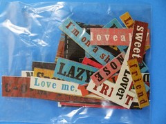 Scrapbook Craft Shapes Strips Cardstock Wording Phrases And Ribbons Mixed Lot