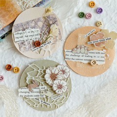 26Pcs DIY Diary Decor Accessories Handmade Scrapbook Paper Craft Textured Paper.