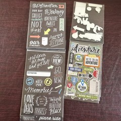 Mambi Chips Vacation or Kodak Fishing, Travel, Adventure Scrapbook Stickers NWT
