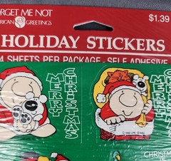 New 1990 Vintage Ziggy Stickers Forget me Not  Christmas, Snowman, Bears 4 Packs