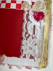 valentines junk journal scrapbook tassel pen clip 54 pages squirrel couple
