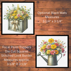 Colorful Flower Die Cut Card Toppers Card Making Supplies Junk Journal Ephemera
