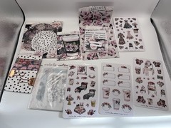 Scarlet Lime The Planner Society Chic Fashion Girl Dark Floral Mega Lot Mixed