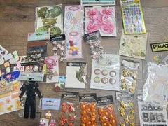 Large Scrapbook Sticker And Embellishment Lot 60 Packs New Stickers Loose Sheets