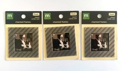 Lot of 3 Making Memories CANDY CANE SQUARE CHARMED FRAMES 2-1/4″ X 2-1/4″