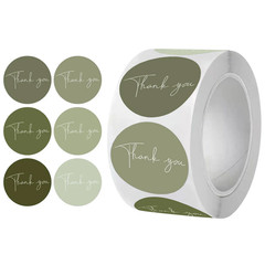 100-500Pcs 1Inch Thank You Simple Word Art Gift Sealing Stickers Design Scrapboo