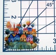 Colorful Village Style Fairy Tale House Clear Vinyl Decal Sticker Water Resist