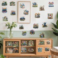 36 Pcs Spring Floral Rub on Transfers for Crafts, Floral Garden Watercolor Rub-O