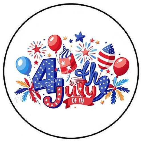 4th OF JULY ENVELOPE SEALS LABELS STICKERS PARTY FAVORS