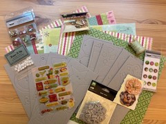Christmas Scrapbooking & Paper Crafting Lot Chipboard Tags Brads Stickers Paper
