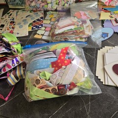 Mixed Crafting Lot Paper Crafts Scrapbooks Cards Junk Journals 100’s Of Pieces