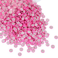 Polymer Clay Slices, 100g Dragon Fruit Slice Fruit Art Slices, Pink White