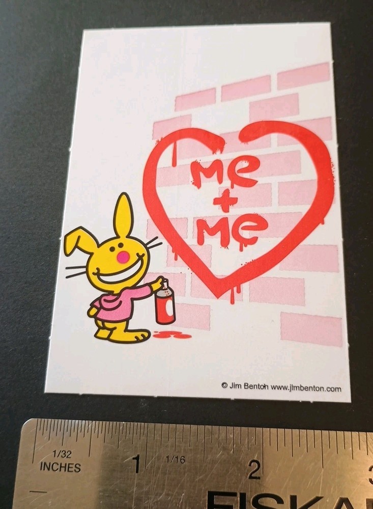 Happy Bunny Sticker Jim Benton Cute Funny Humor Vending Machine Sticker Graffiti