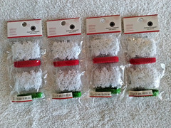 Martha Stewart Christmas Diecut Felt Ribbon White, Red and Green 4 Packs, RARE!