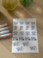Koala Bear Chores | Planner Stickers, Character Stickers, Decal
