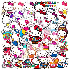 50pc HELLO KITTY – POPCORN Stickers, Great for-Phone, Water Bottle, Laptop, Car