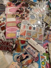 Scrapbooking Mixed Lot of Stickers Die Cuts Chipboard No Bunny Jolee’s Colorbok