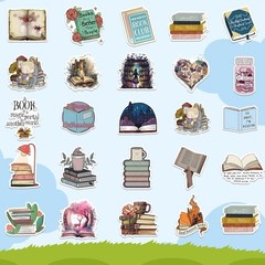 100 PCS Book Stickers for Kindle, Bookish Reading Literary Quote Lover for Water