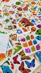 VINTAGE STICKERS LOT OF 176 MODULES HAMBLY STUDIOS PRISMATIC/GLITTER NO REPEATS