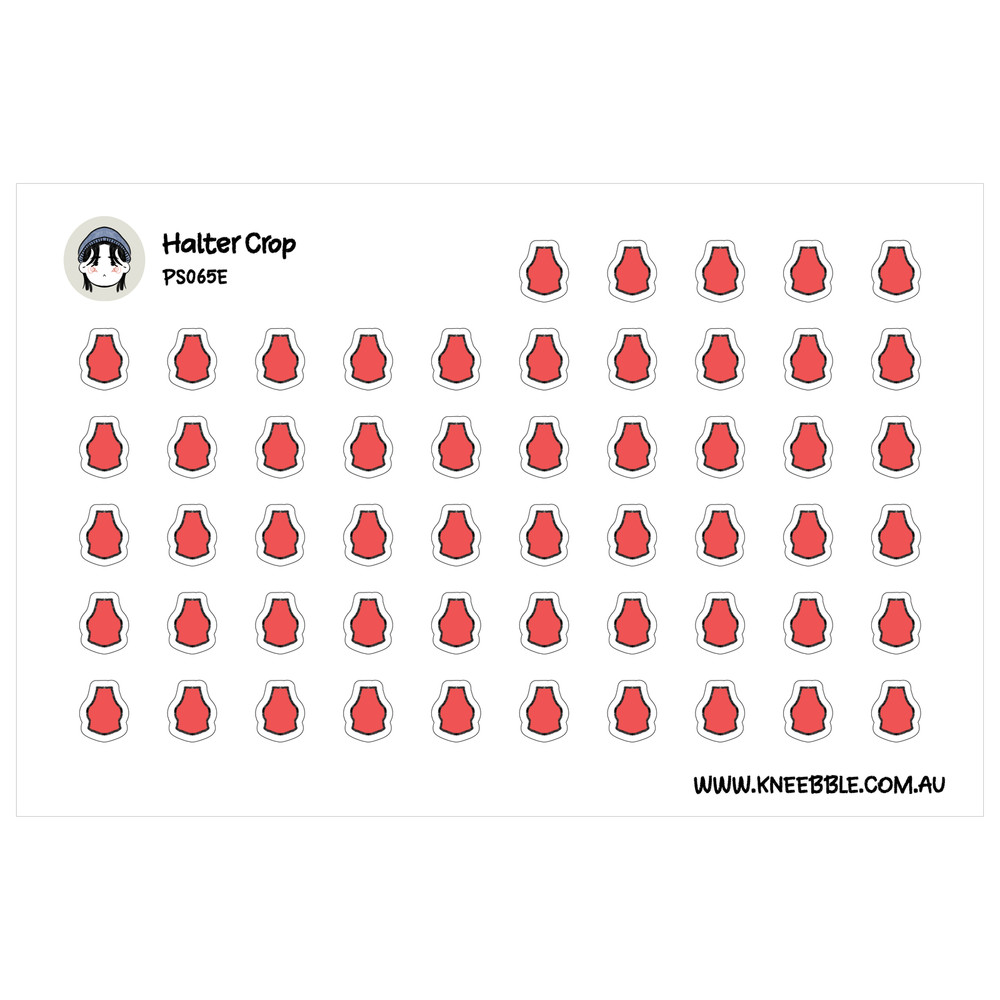 Halter Mock Top Stickers – Stylish Planner Stickers for Workout Tracking