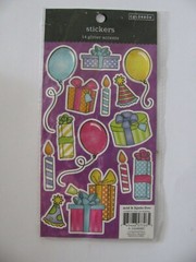 Colorbok Stickers GLITTER BIRTHDAY 14 Pieces NIP