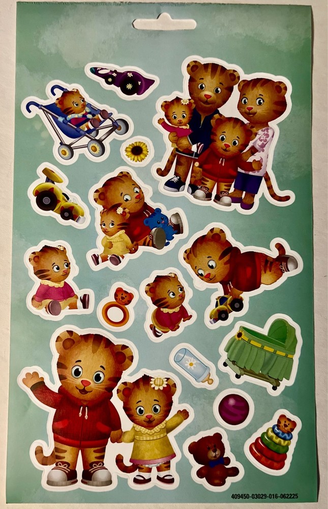 DANIEL TIGER’S NEIGHBORHOOD FAMILY STICKER SHEET W/17