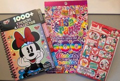 Mixed Sticker Lot~Disney Minnie Mouse 1000+ Stickers Book, Lisa Frank, Christmas