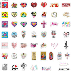 Jesus Stickers, Jesus Faith Sticker Pack Gifts for Adults Teens Kids, 50PCS Chri