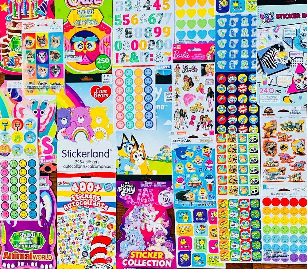 🦄🌈 Lot Stickers Kit Set Planner Craft Scrapbook Variety Of Themes | 979pcs