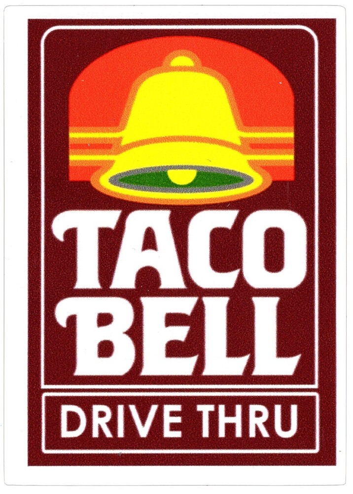 Taco Drive Thru Logo Sticker (reproduction)