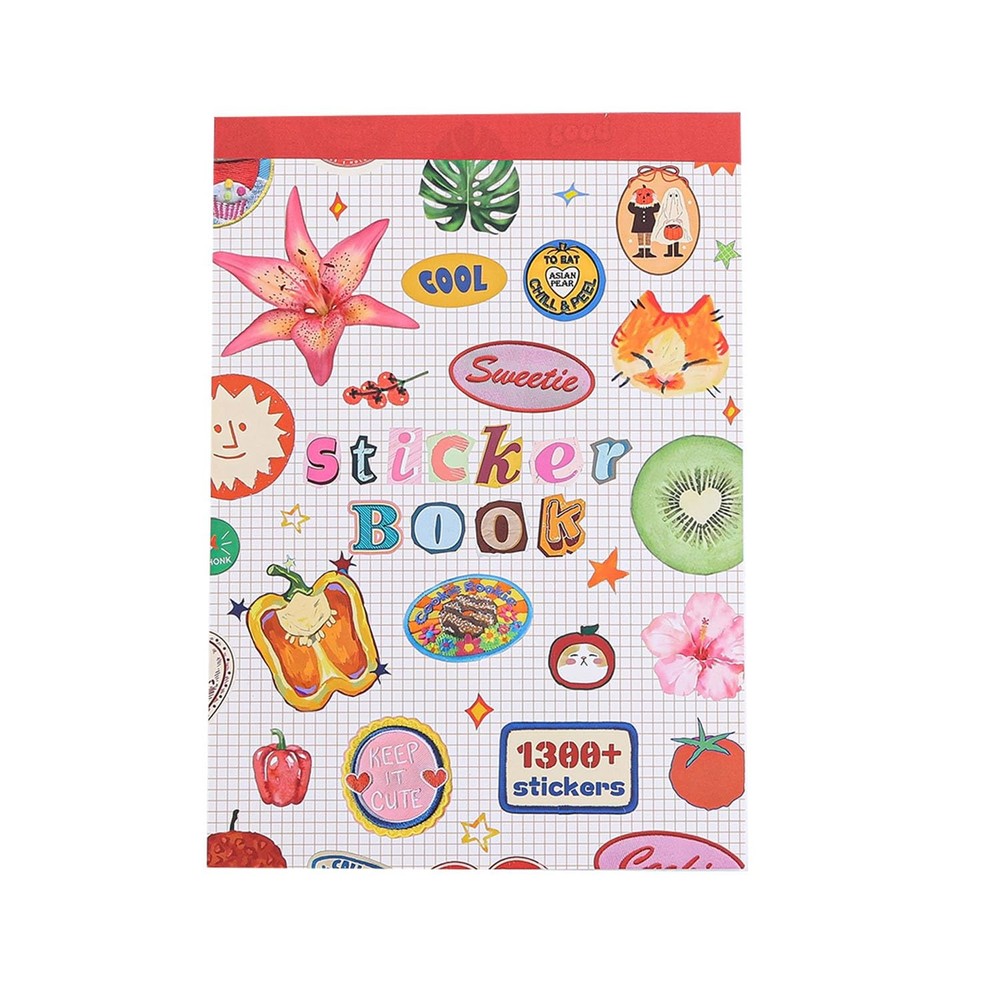Girl’s Korean Sticker Book, Food and Daily Life Theme – 1300+ Cute Dream Pink